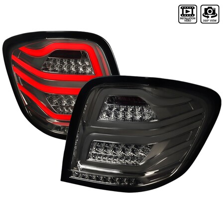 Spec-D Tuning 06-11 Mercedes Benz W164 Ml Class LED Tail Lights Smoke LT-BW16406GLED-TM